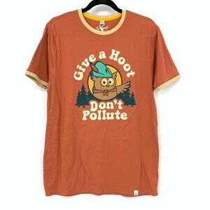 The Landmark Project Give a Hoot Don't Pollute Graphic T-Shirt Womens Size M